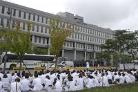 상지한의대, 학습권 요구하며 교육부 앞 집회 가져