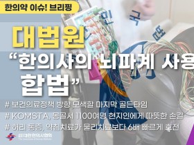 [한의약 이슈 브리핑] 대법원, “한의사의 뇌파계 사용은 합법”