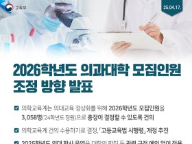 의대 모집인원 조정 후속 조치…고등교육법 시행령 개정