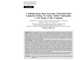 초음파 활용 약침술, 만성 아킬레스건병증 치료의 새 희망 된다