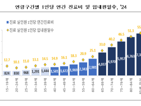 65세 이상 노년층 연간 진료비 530여만원