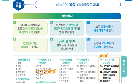 복지부 “향후 10년 간 만성질환 중점 관리”