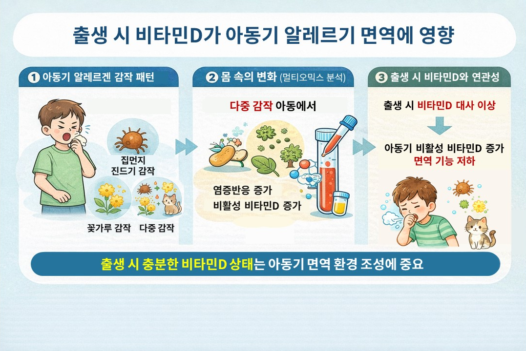 “임신 중 산모 비타민D 상태가 아동기 면역 좌우”