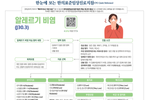 한눈에 보는 한의표준임상진료지침 -알레르기 비염-