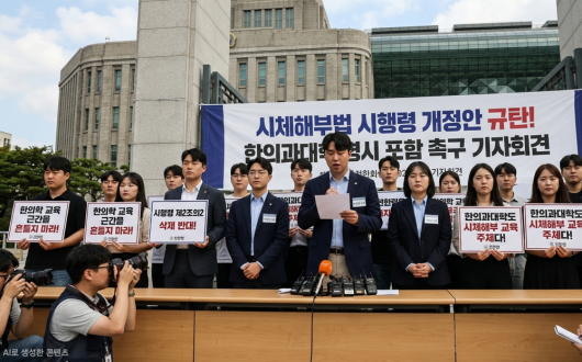 전한련 “시체해부법 개정안서 한의대 배제 전면 규탄”