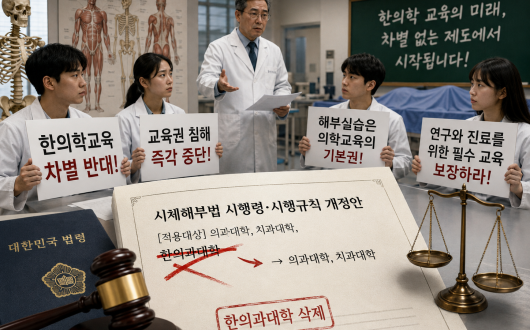 시체해부법 하위법령 개정안의 한의계 배제 “철회하라”