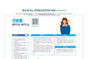 한눈에 보는 한의표준임상진료지침 - 견비통