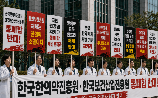 “한국한의약진흥원과 한국보건산업진흥원의 통폐합 반대한다!”