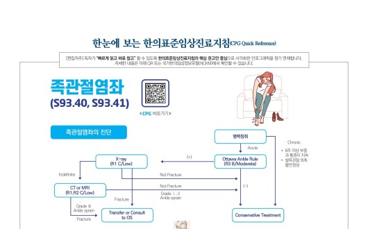 한눈에 보는 한의표준임상진료지침 - 족관절염좌