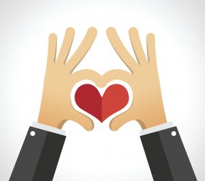 Heart shape hands